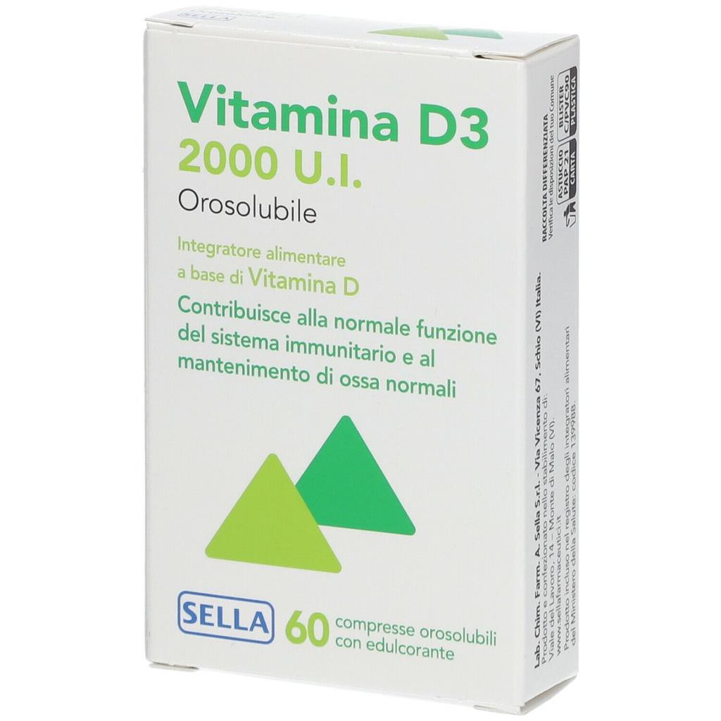 VITAMINA D3 2000 U.I. 60 CPR OROSOLUBILI _ Contribuisce alla normale funzìone del sistema immunitario